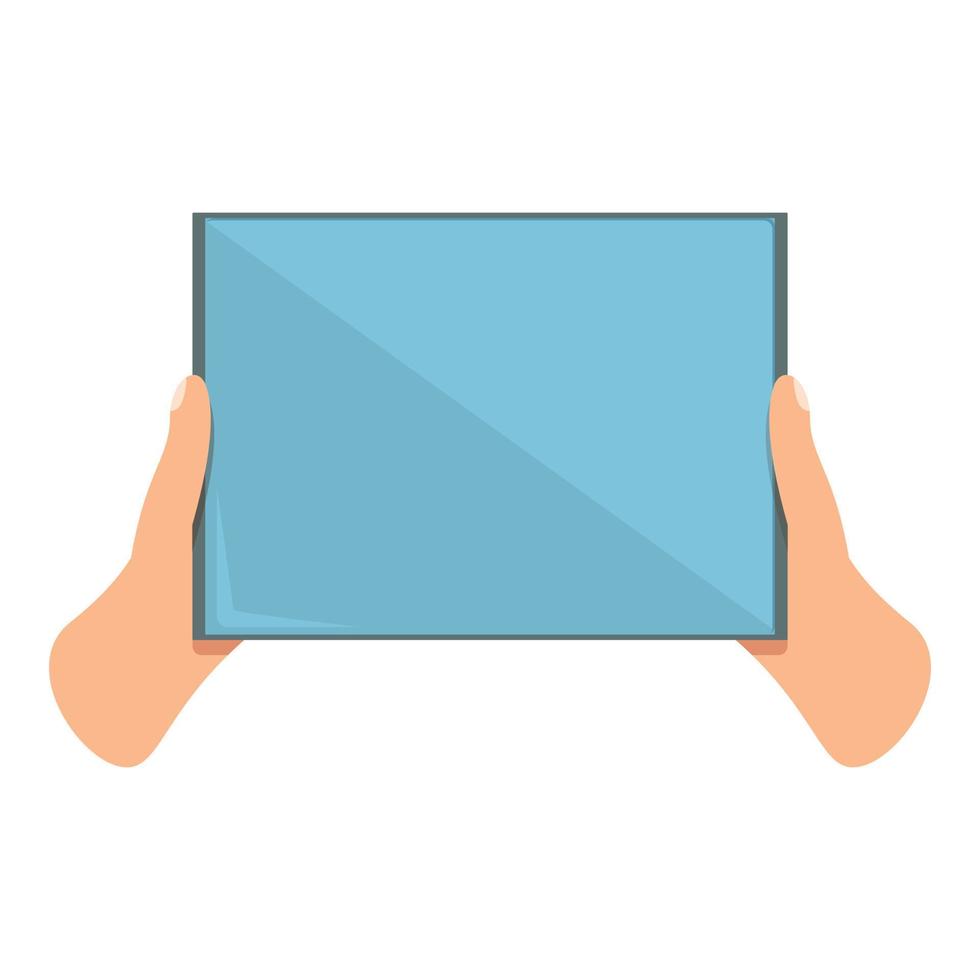 tablette tactile icône vecteur de dessin animé. écran main