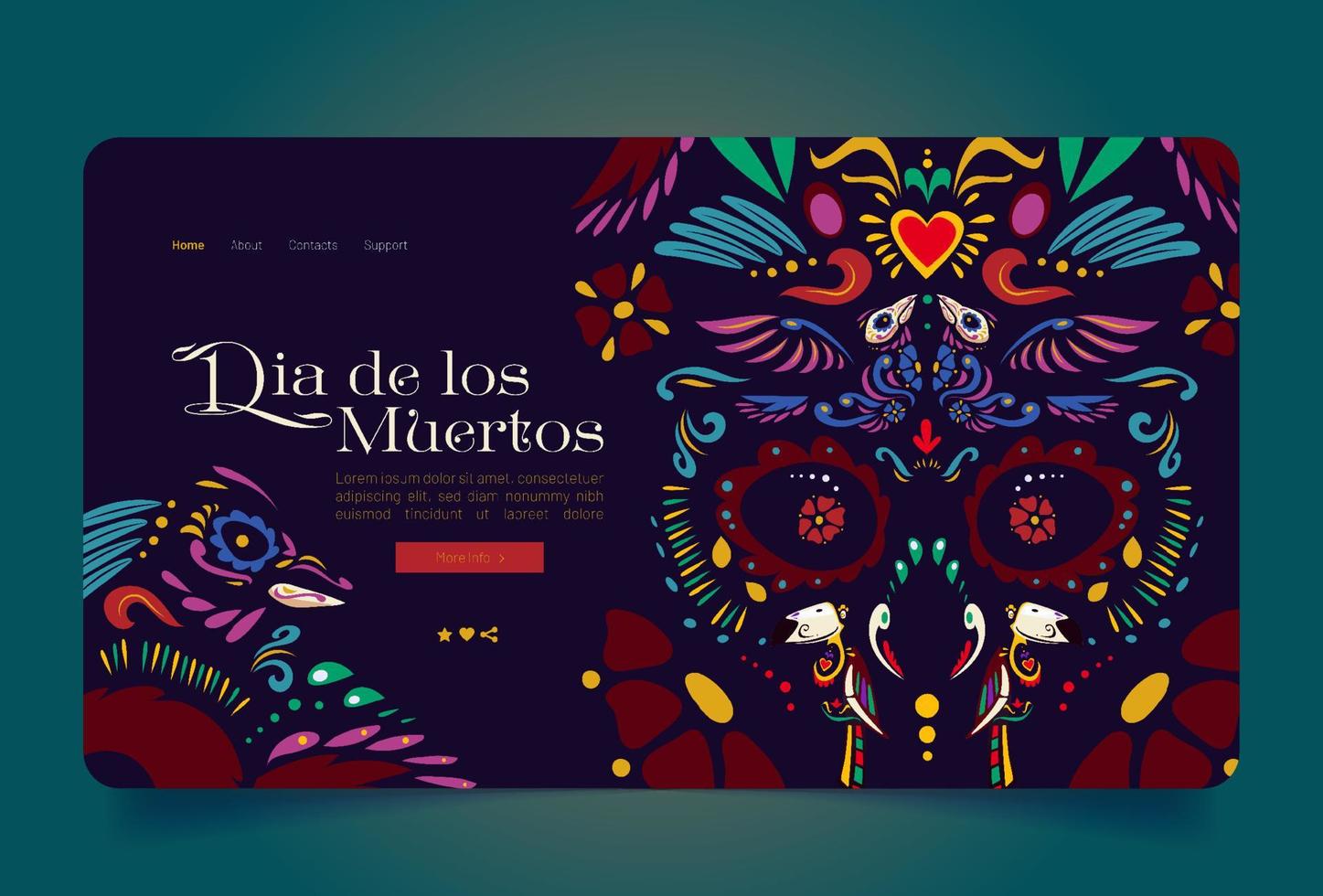 bannière dia de los muertos, jour des morts au mexique vecteur