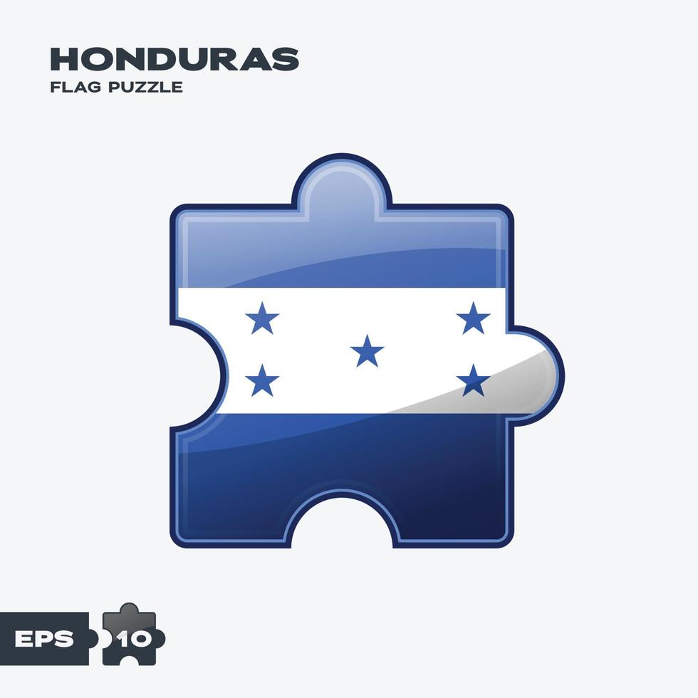 puzzle du drapeau du honduras vecteur