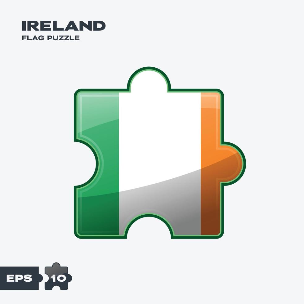 casse-tête du drapeau irlandais vecteur