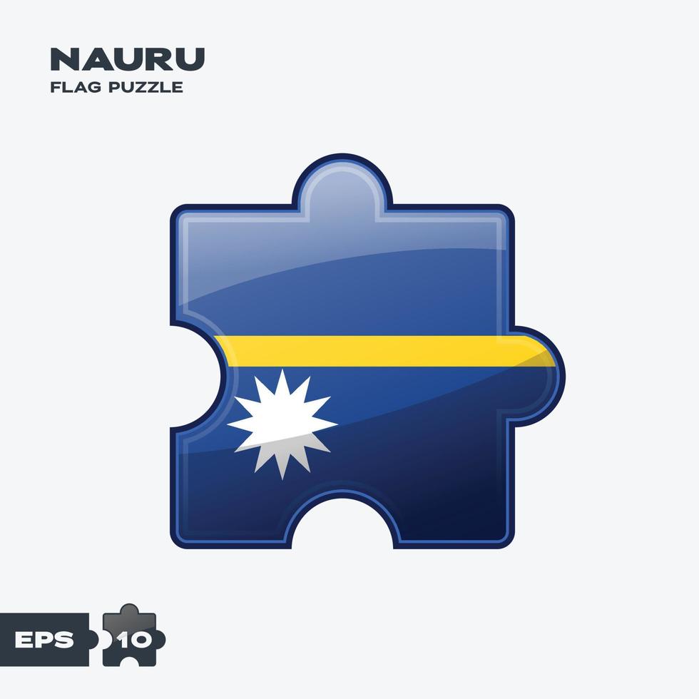 casse-tête du drapeau du Nauru vecteur