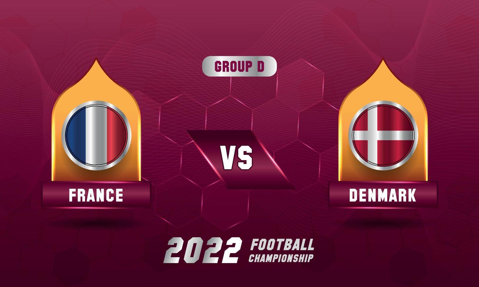 qatar football coupe du monde 2022 france vs danemark match vecteur