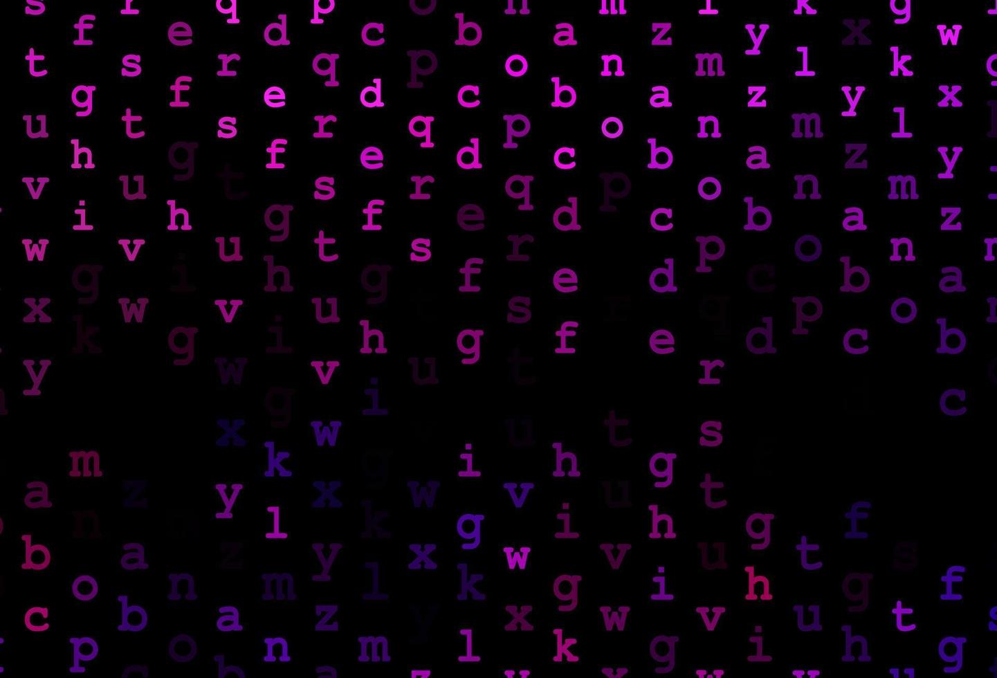 texture vectorielle rose foncé, bleu avec caractères abc. vecteur