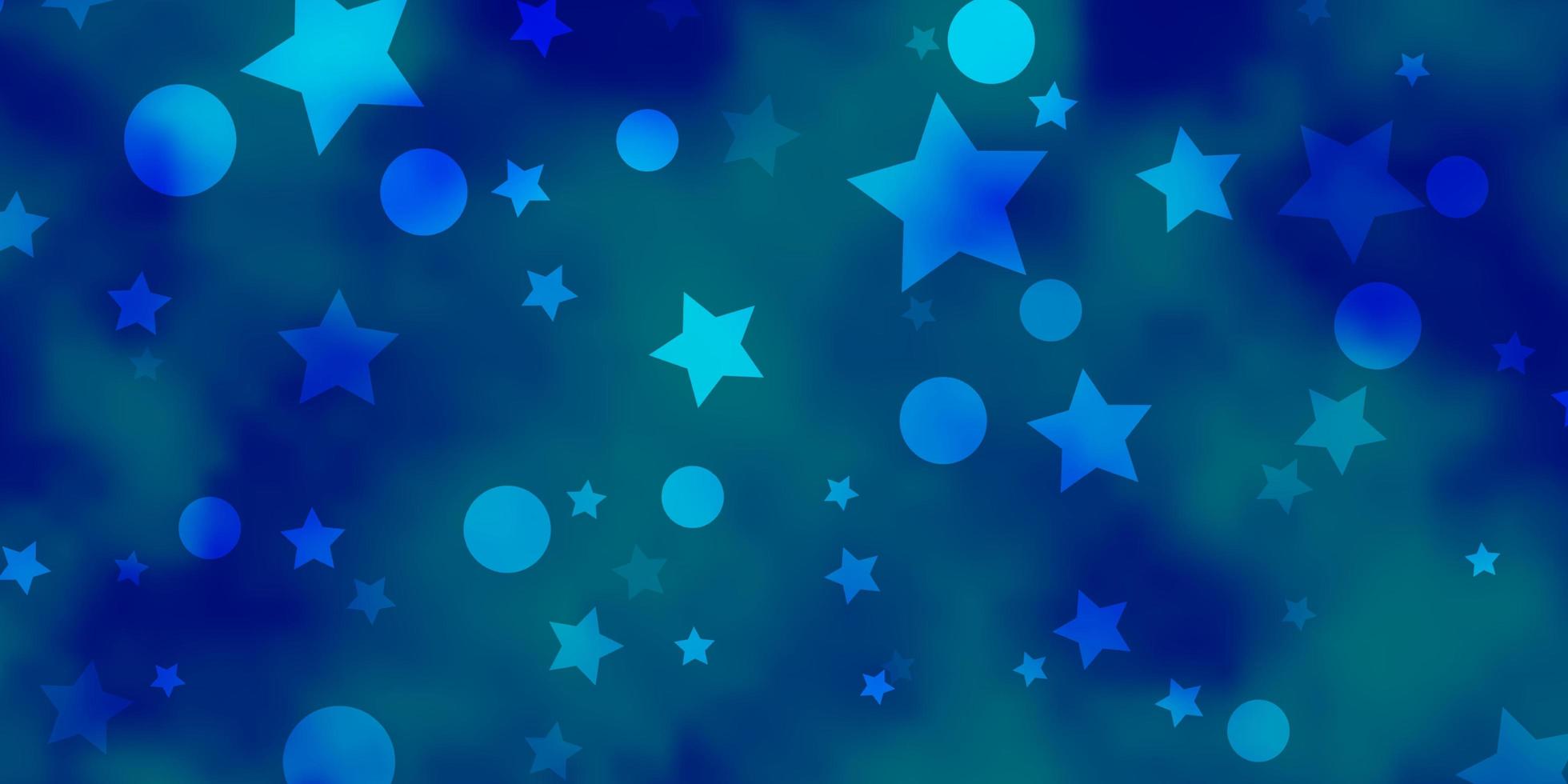 motif bleu avec des cercles, des étoiles. vecteur