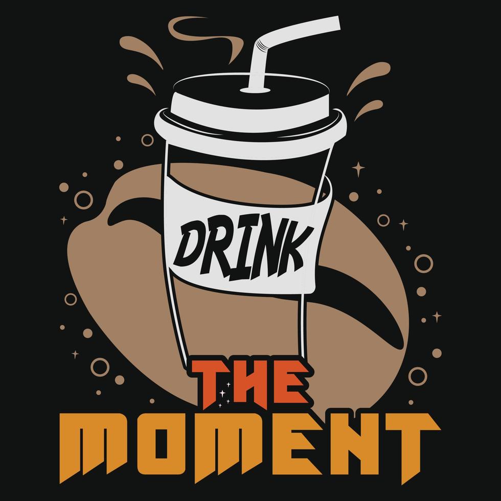 conception de t-shirt de café. ce t-shirt café serait la meilleure offre pour tout le monde. vecteur