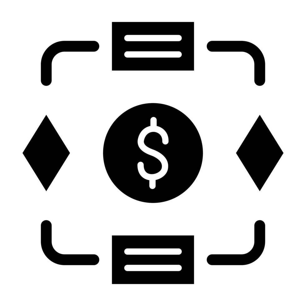 style d'icône de budget de projet vecteur