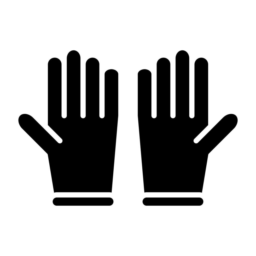 style d'icône de gants vecteur