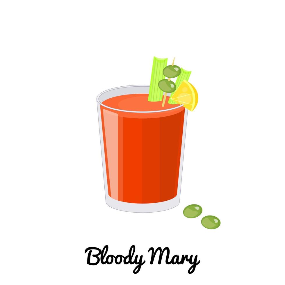 cocktail Bloody Mary. vecteur