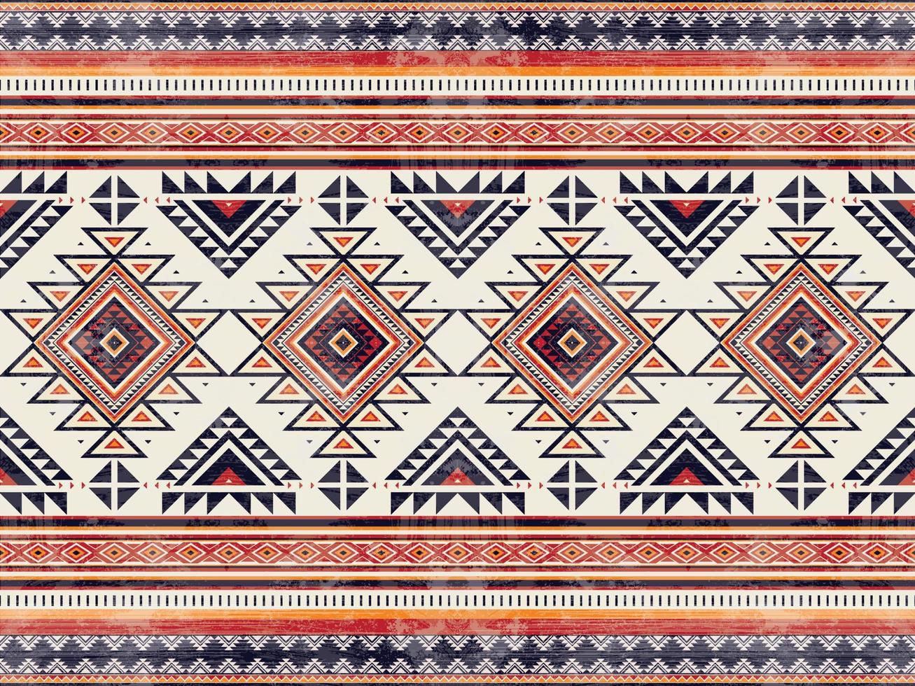 amérindien indien ornement motif géométrique ethnique textile texture tribal motif aztèque navajo mexicain tissu continu vecteur décoration mode