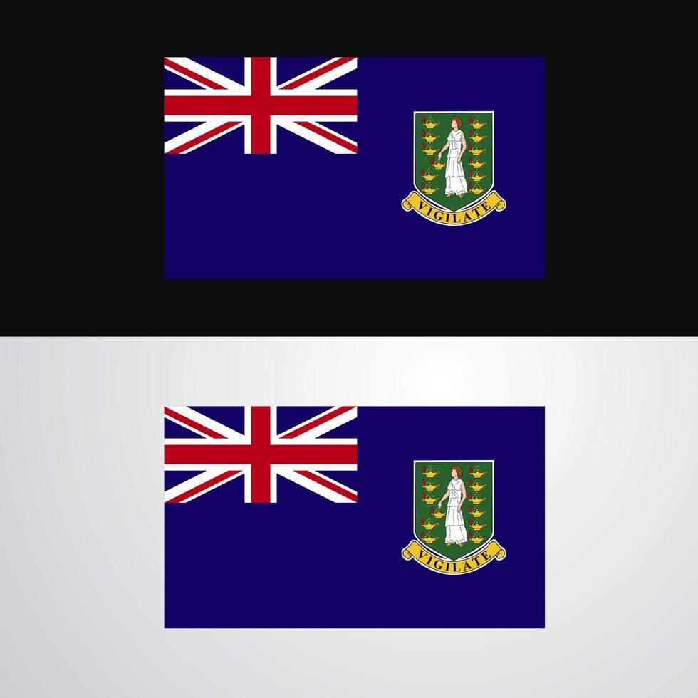 conception de bannière de drapeau des îles vierges britanniques vecteur