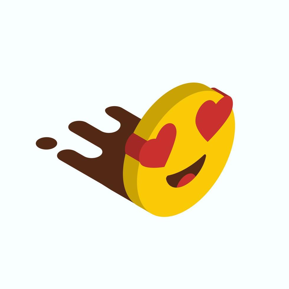 vecteur de conception d'icône d'emoji d'amour