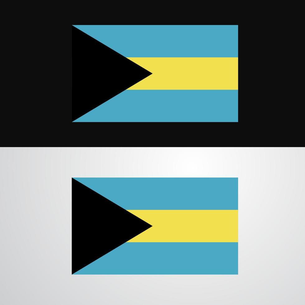 conception de bannière de drapeau des bahamas vecteur