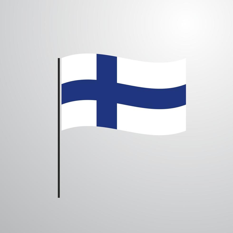 Finlande agitant le drapeau vecteur