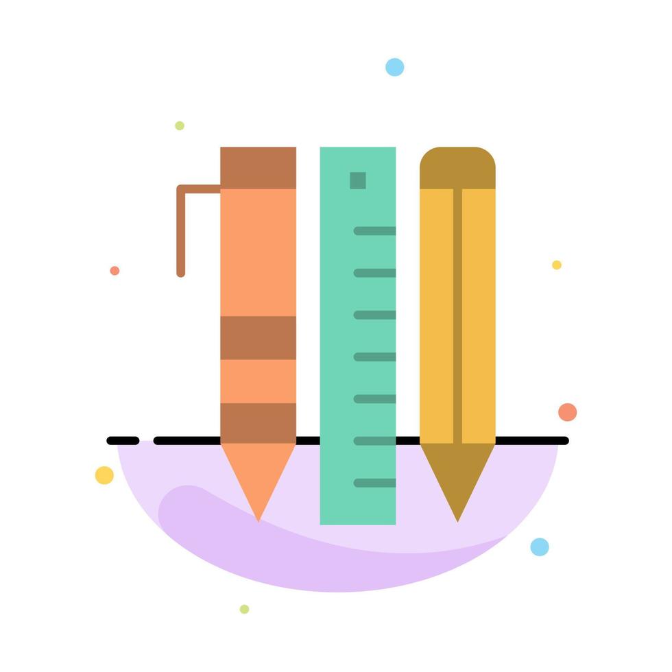 outils outils essentiels articles fixes stylo abstrait modèle d'icône de couleur plate vecteur