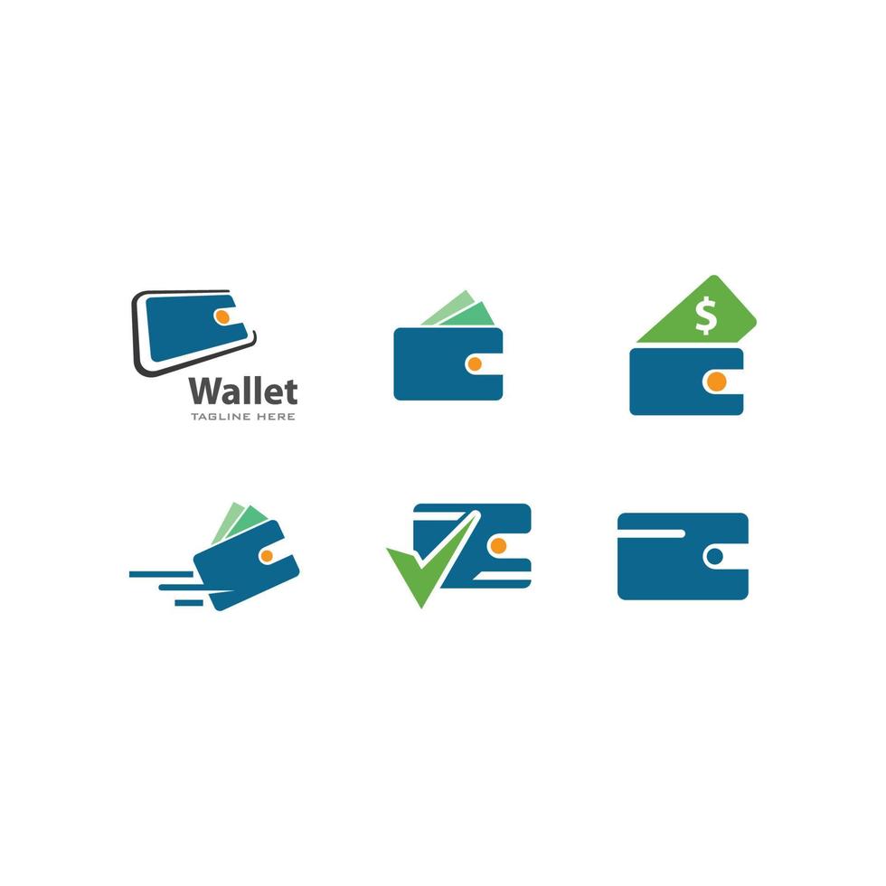 illustration de logo de portefeuille vecteur