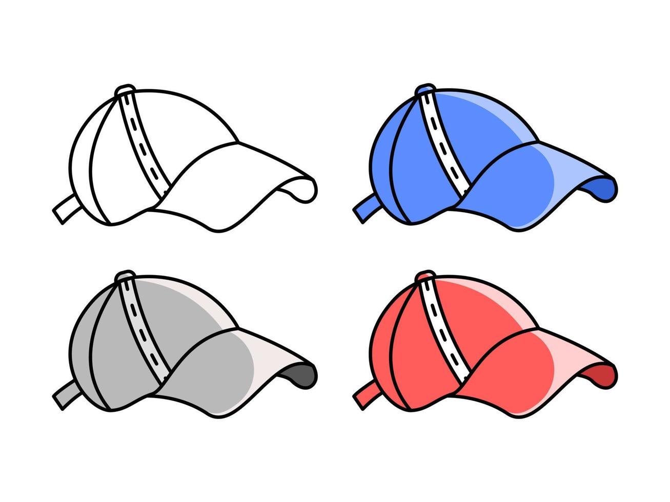 la conception graphique du chapeau de casquette peut être utilisée comme logo ou comme complément à la conception vecteur