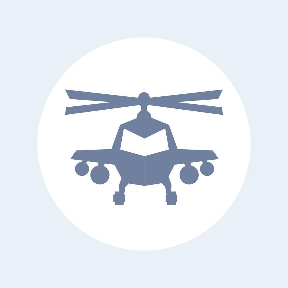 icône d'hélicoptère de combat vecteur