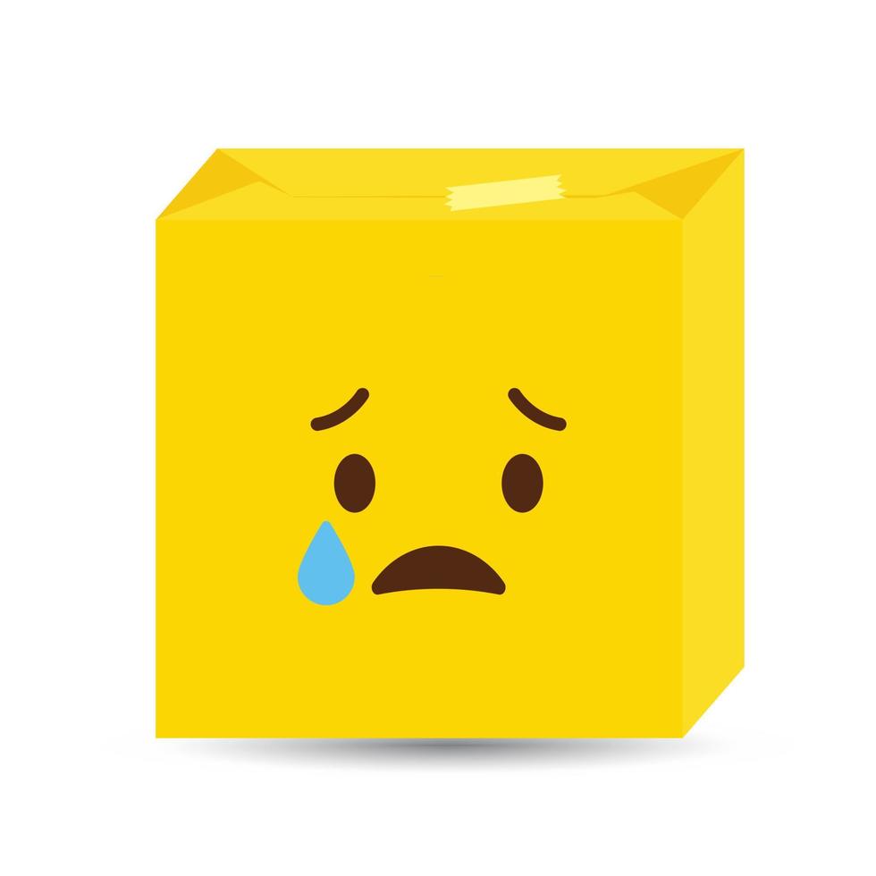 vecteur de conception d'icône emoji triste