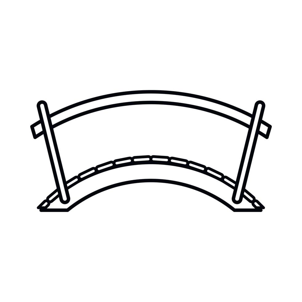 icône de pont, style de contour vecteur