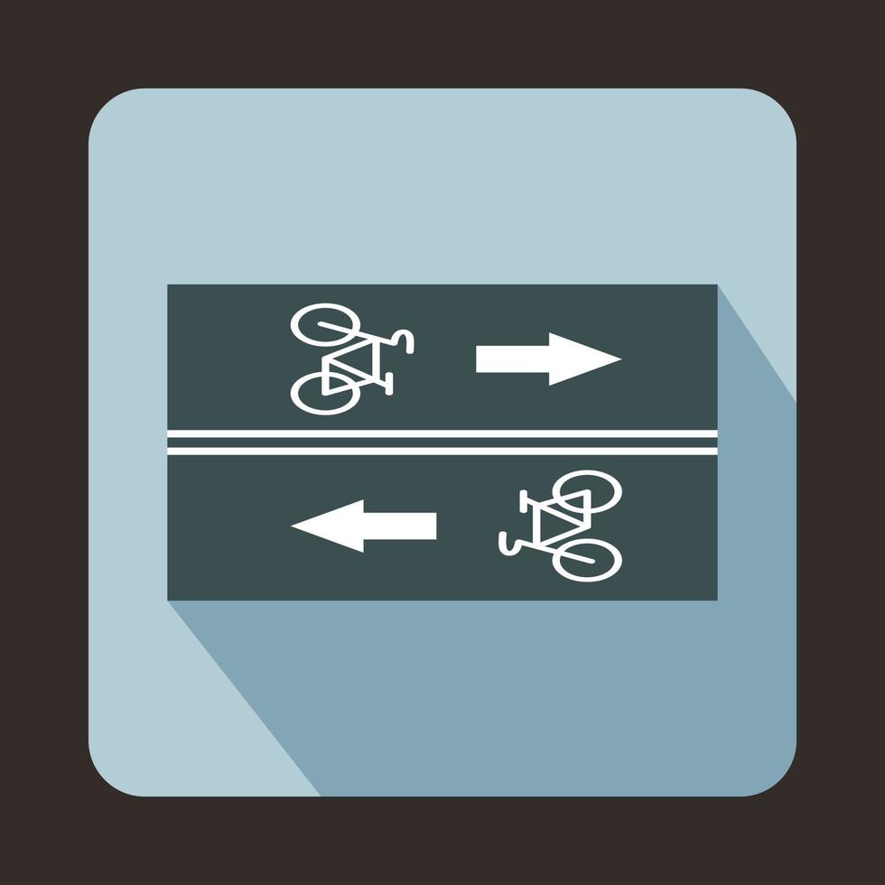 icône de route pour les cyclistes, style plat vecteur