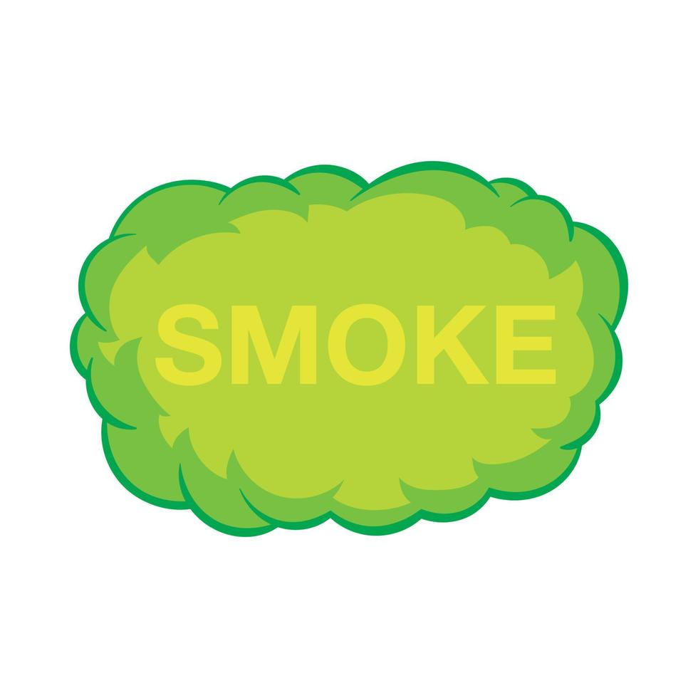 icône de nuage de fumée en style cartoon vecteur