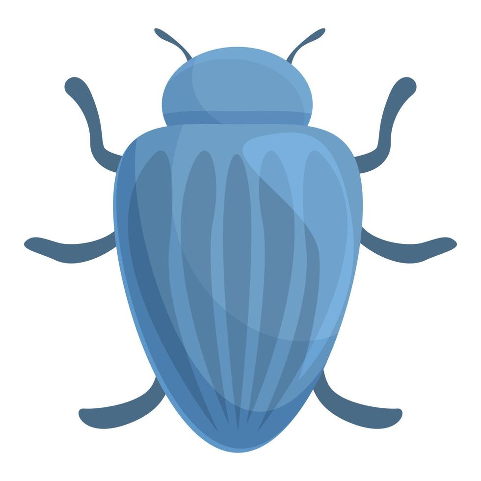 vecteur de dessin animé d'icône de bogue bleu. insecte coléoptère