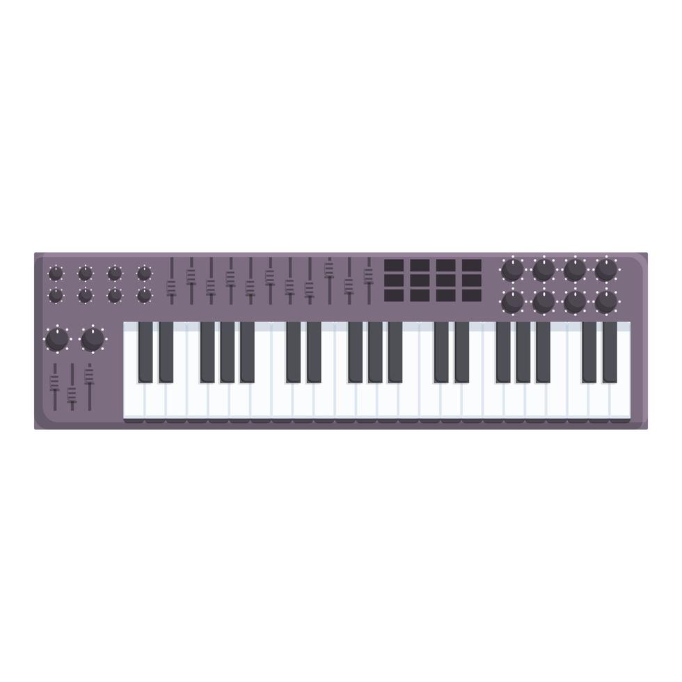 vecteur de dessin animé d'icône de synthétiseur classique. clavier