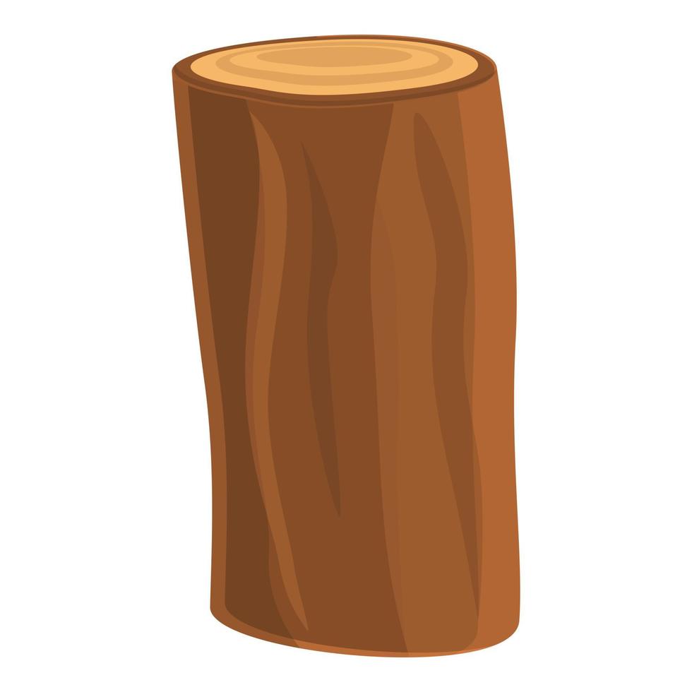icône de tronc d'arbre, style cartoon vecteur