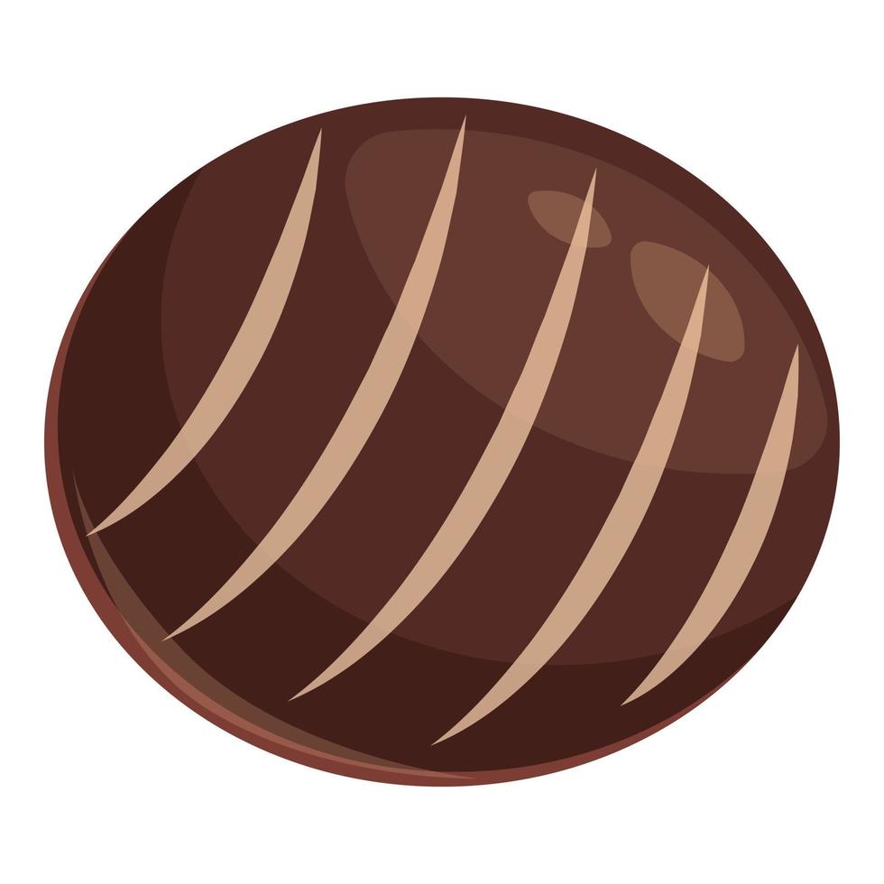 vecteur de dessin animé d'icône de bonbons au lait au chocolat. morceau de cacao