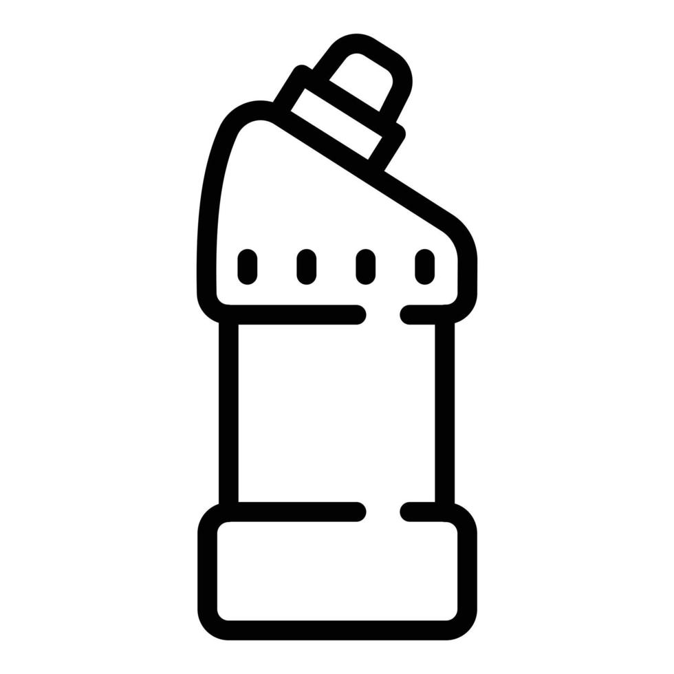 icône de bouteille de nettoyant pour toilettes, style de contour vecteur