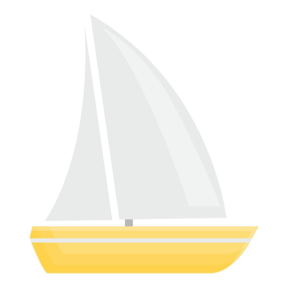 bateau avec icône de voile, style cartoon vecteur