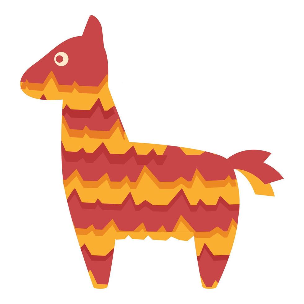 vecteur de dessin animé d'icône d'âne de pinata. bonbons mexicains
