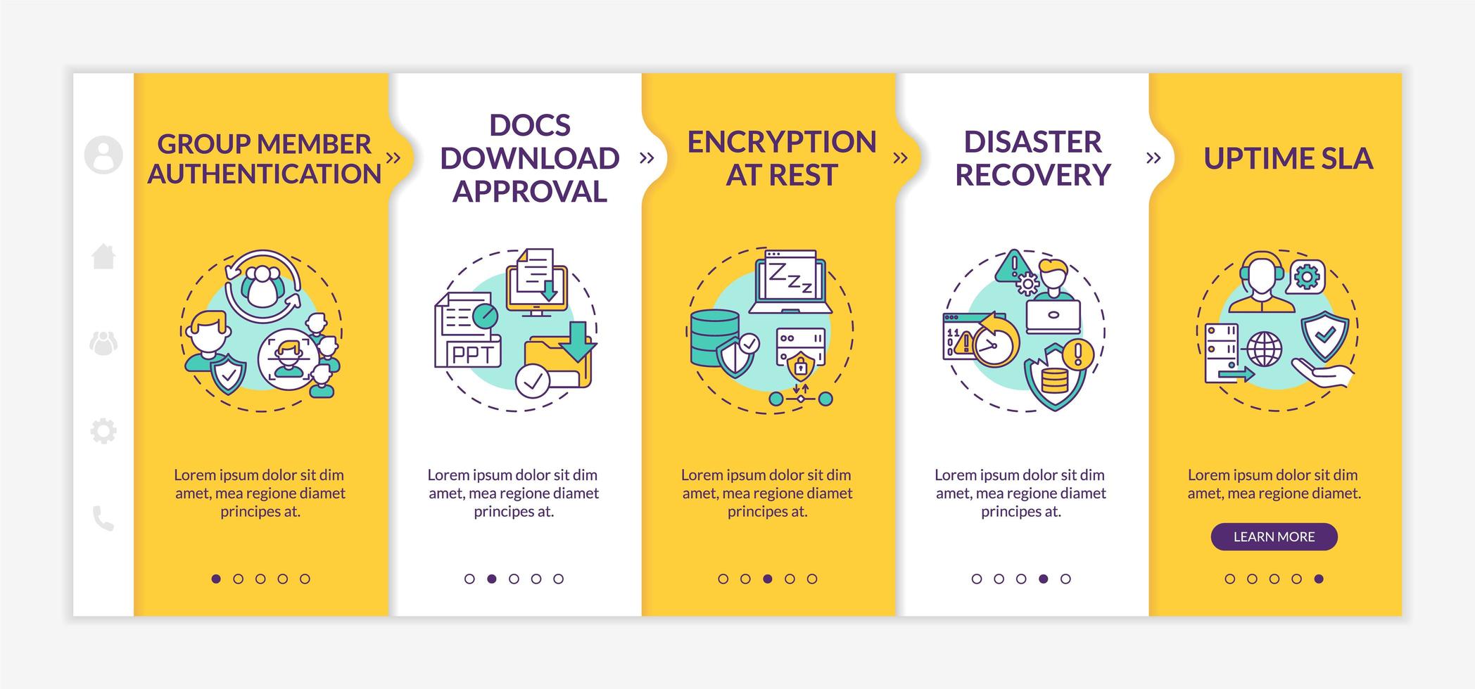 modèle d'outils de télétravail et de paramètres de sécurité vecteur