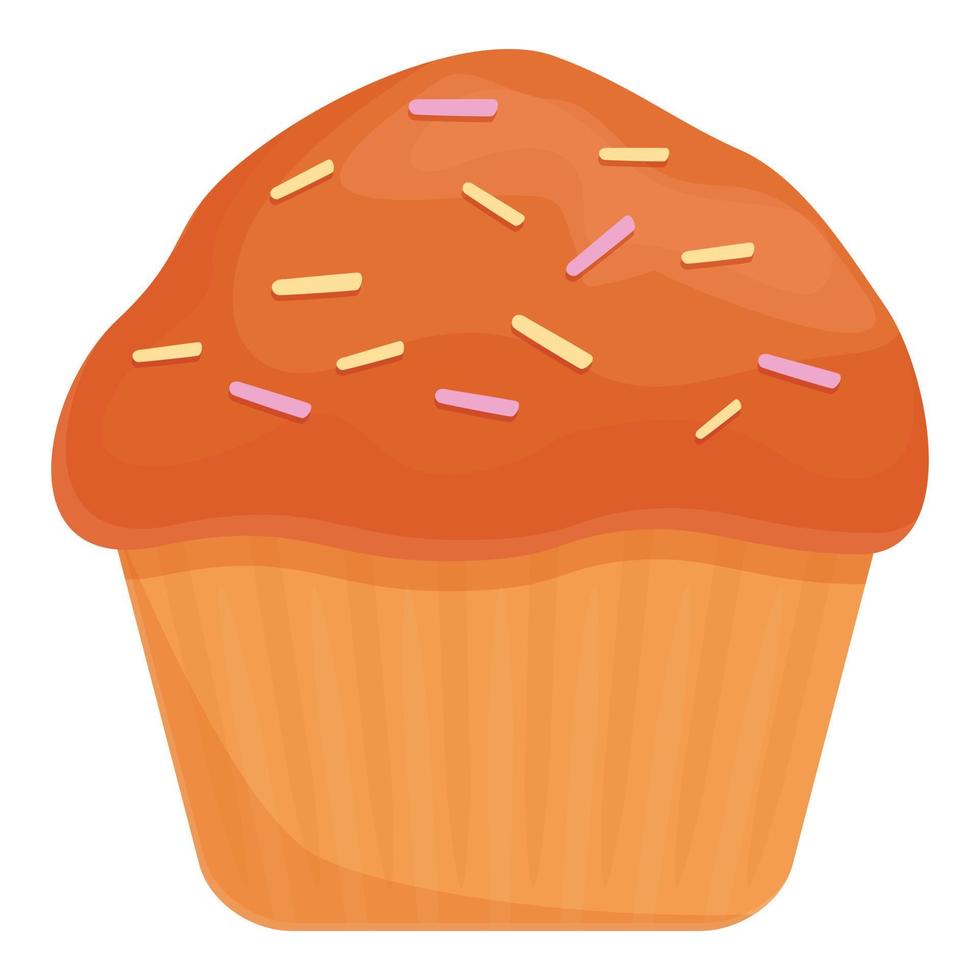 icône de muffin de pâtisserie, dessin animé et style plat vecteur