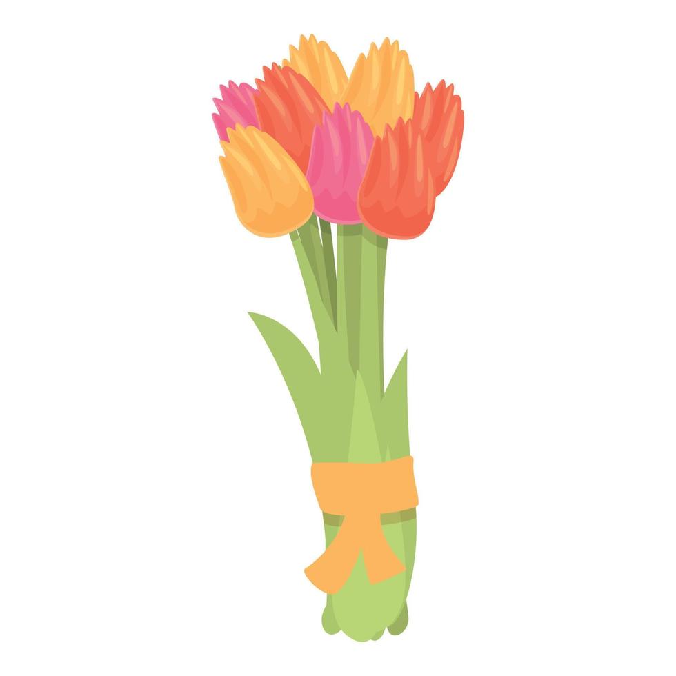 fleuriste bouquet icône vecteur de dessin animé. fleuriste