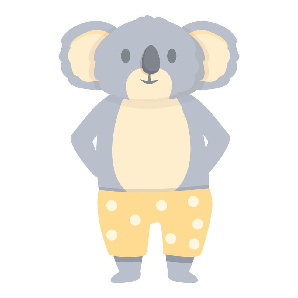 vecteur de dessin animé icône nageur koala. Un ours mignon