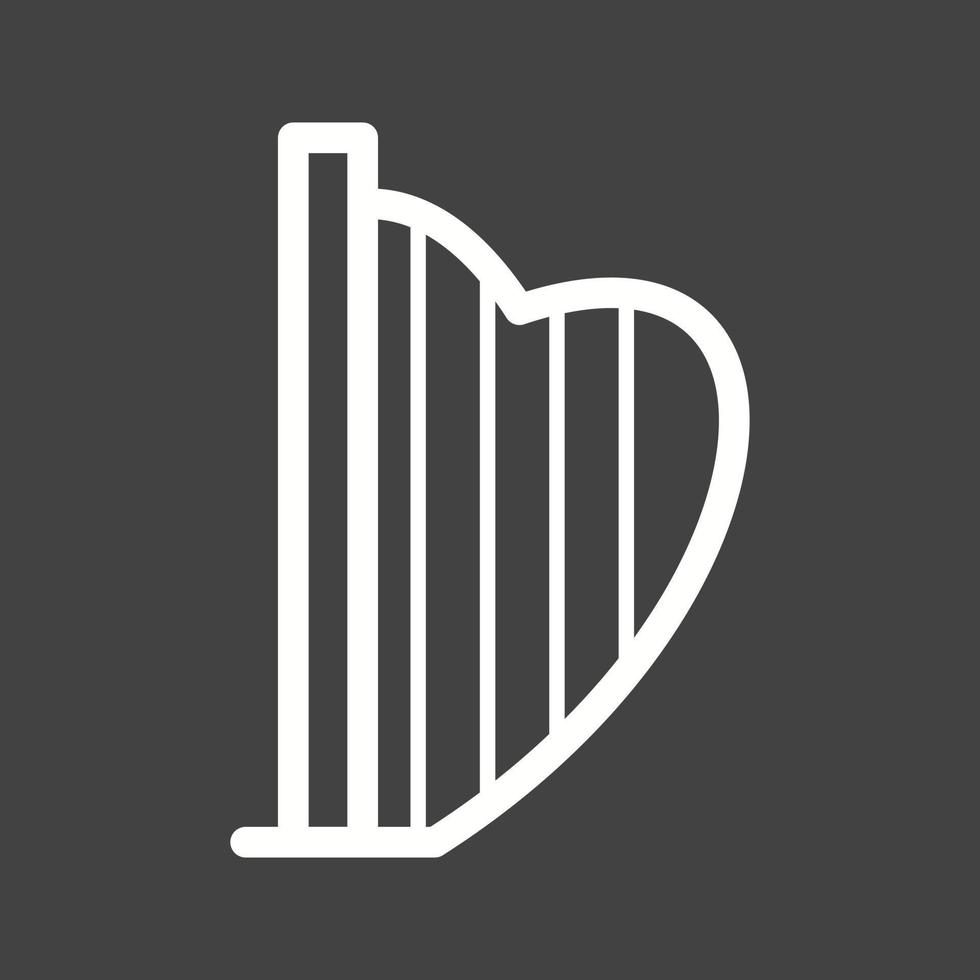 icône inversée de la ligne de harpe vecteur