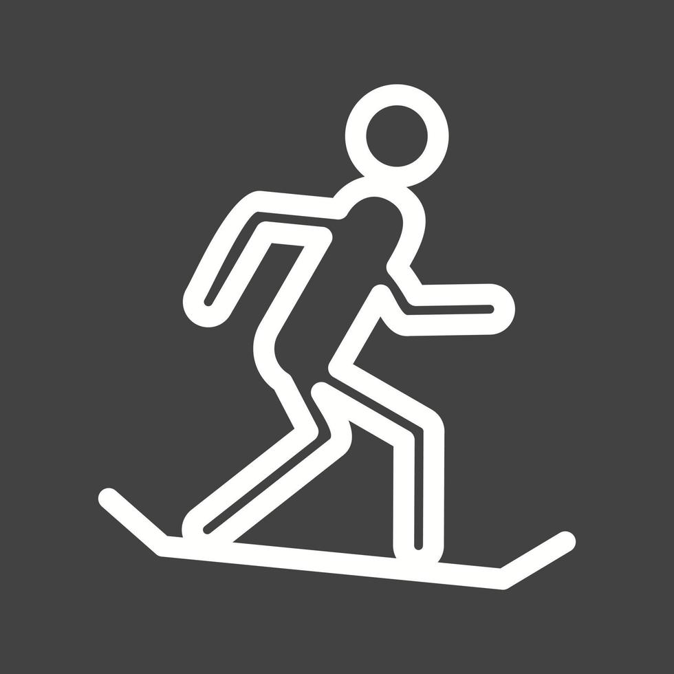 icône inversée de la ligne de snowboard vecteur
