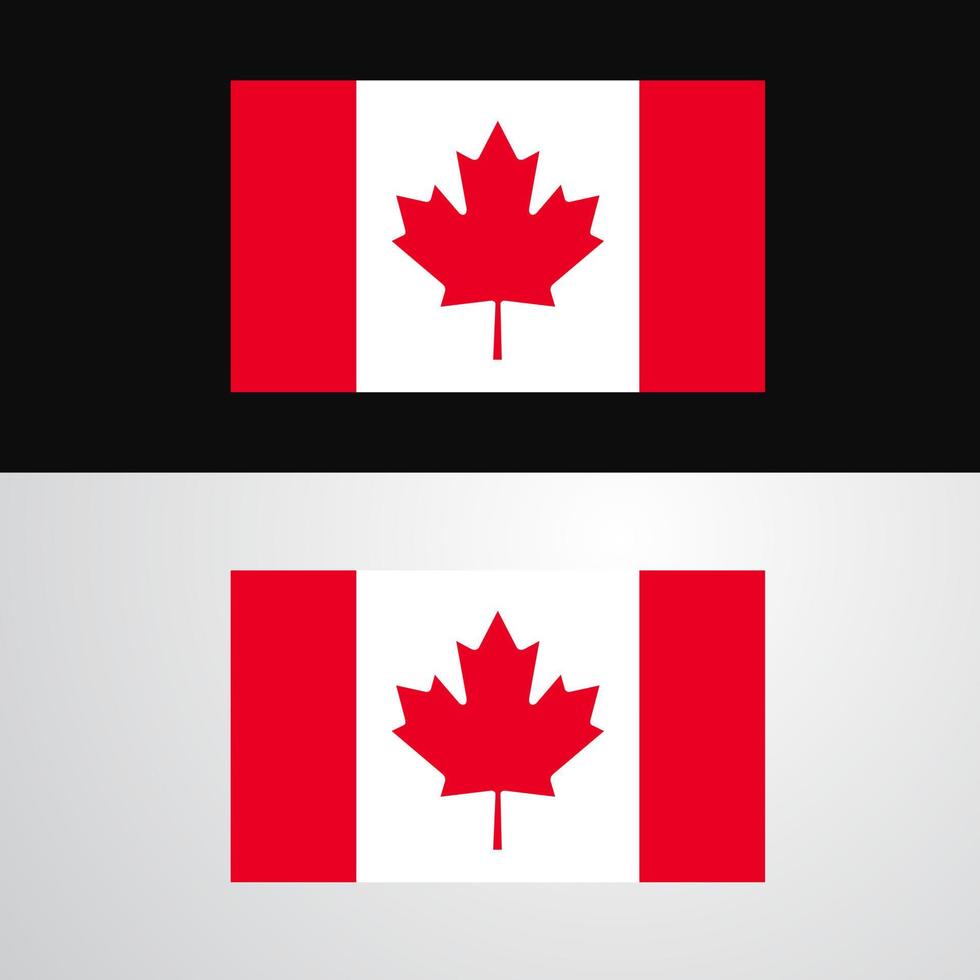 conception de bannière de drapeau du canada vecteur