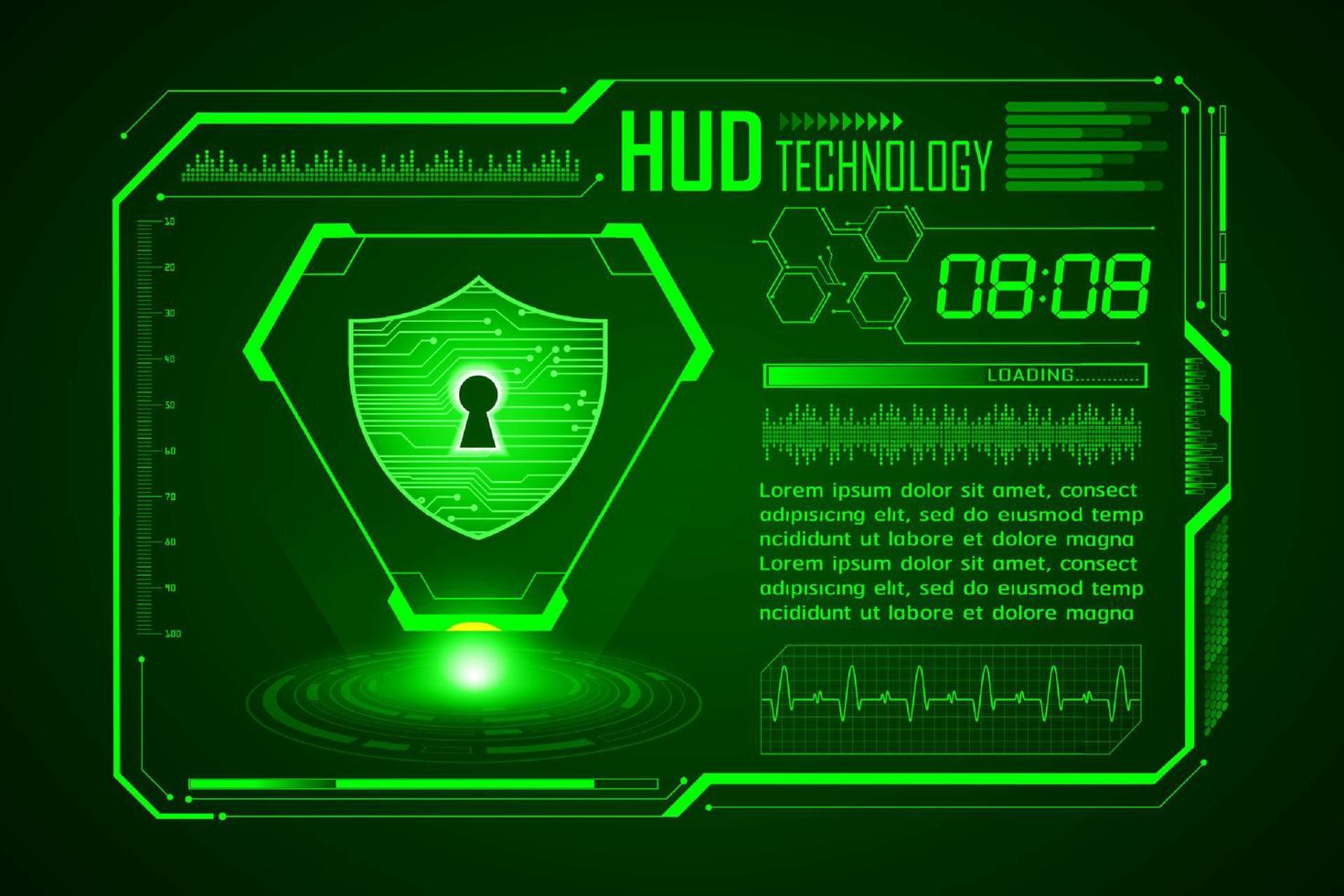 fond décran de technologie hud moderne vecteur