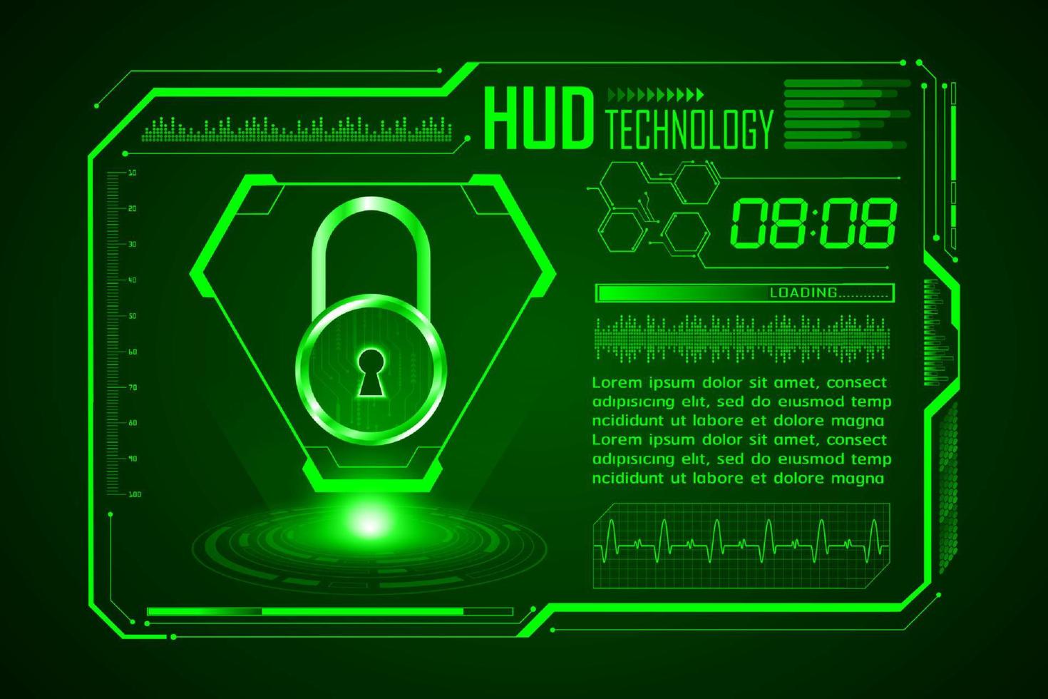 fond décran de technologie hud moderne vecteur