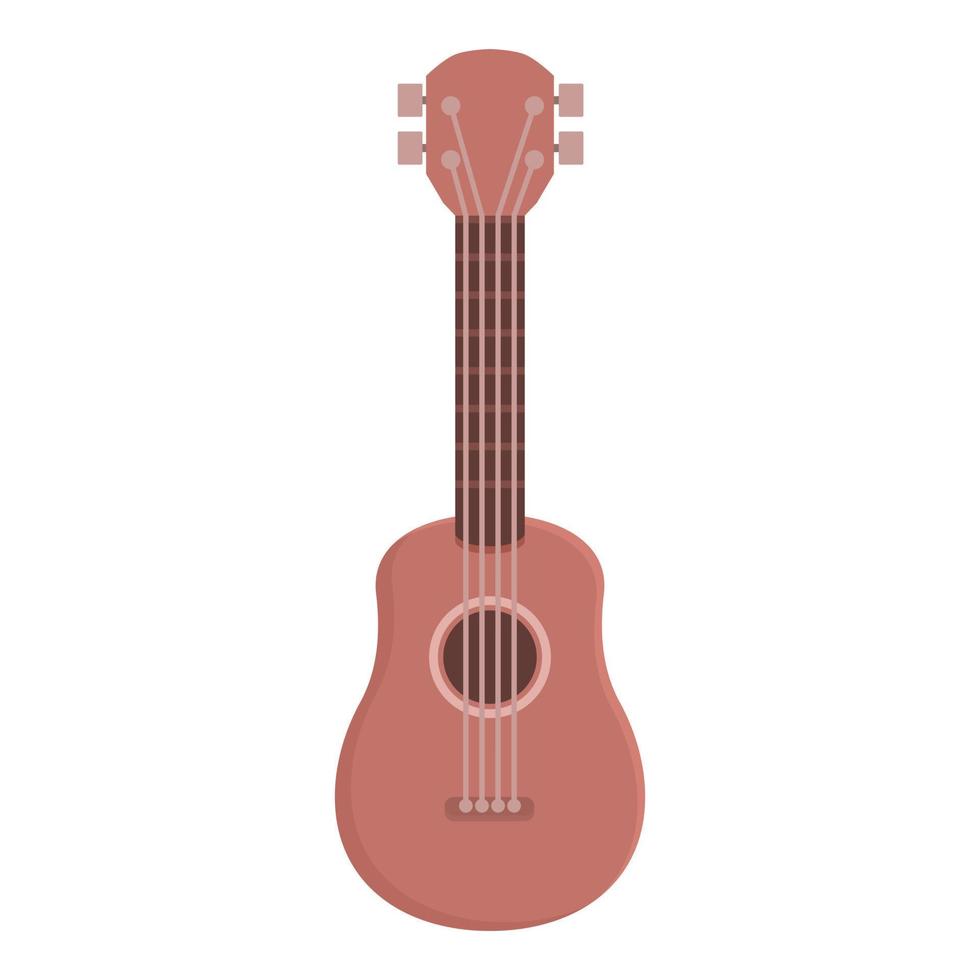vecteur de dessin animé icône ukulélé acoustique. jolie guitare