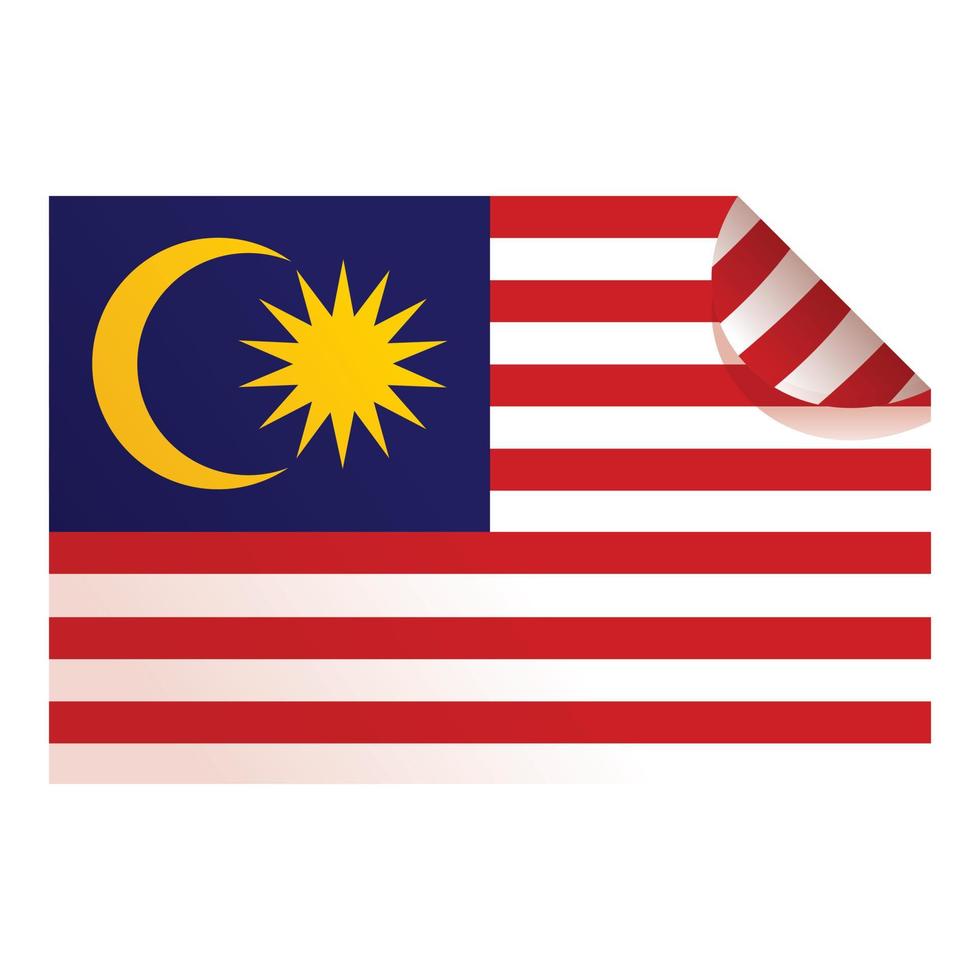 vecteur de dessin animé icône république malaisie. Jour du drapeau