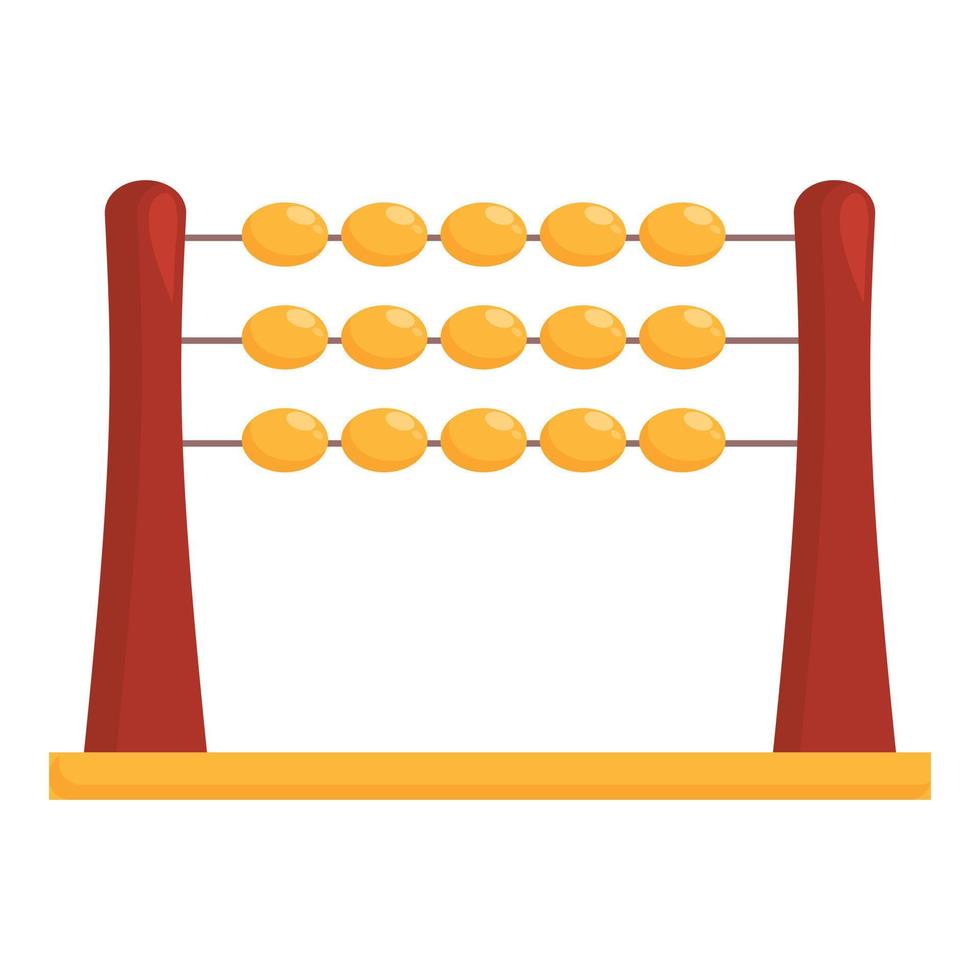 vecteur de dessin animé d'icône d'abaque d'enfant. maths boulier