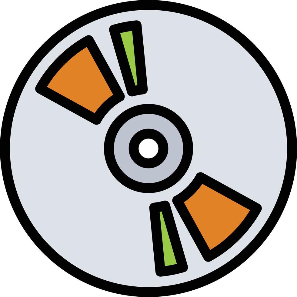 cd rom dvd accessoire informatique - icône de contour rempli vecteur