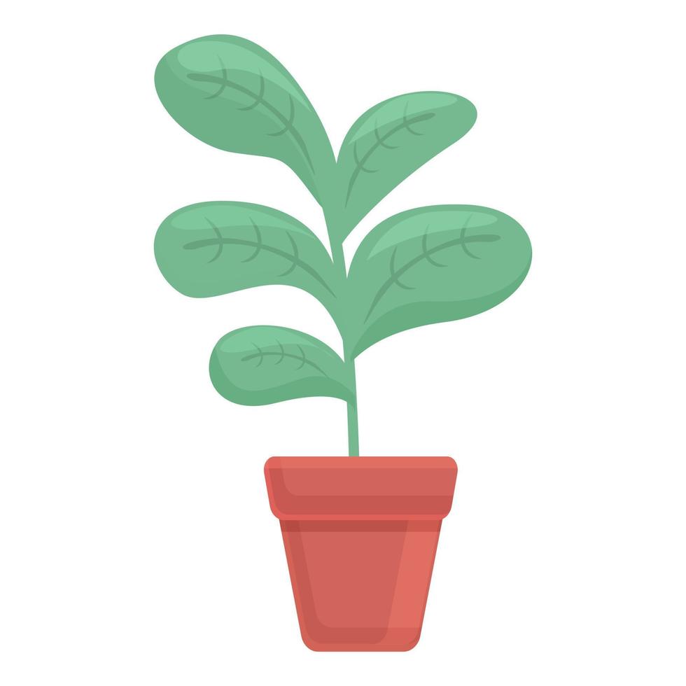 icône de pot de plantes naturelles, style cartoon vecteur