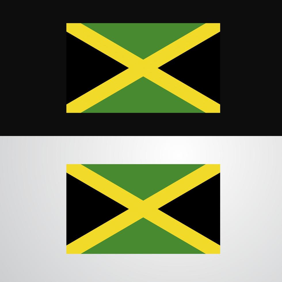 conception de bannière drapeau jamaïque vecteur
