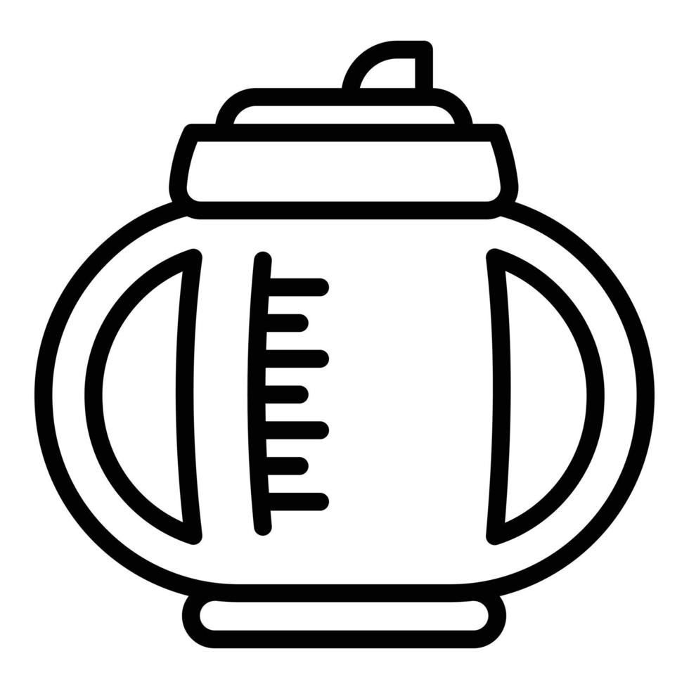 icône de tasse à bec de tasse, style de contour vecteur