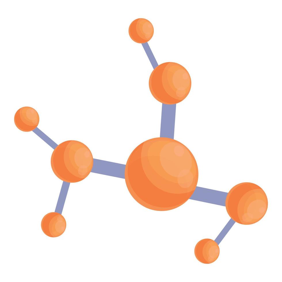 icône de formule chimique scientifique, style cartoon vecteur