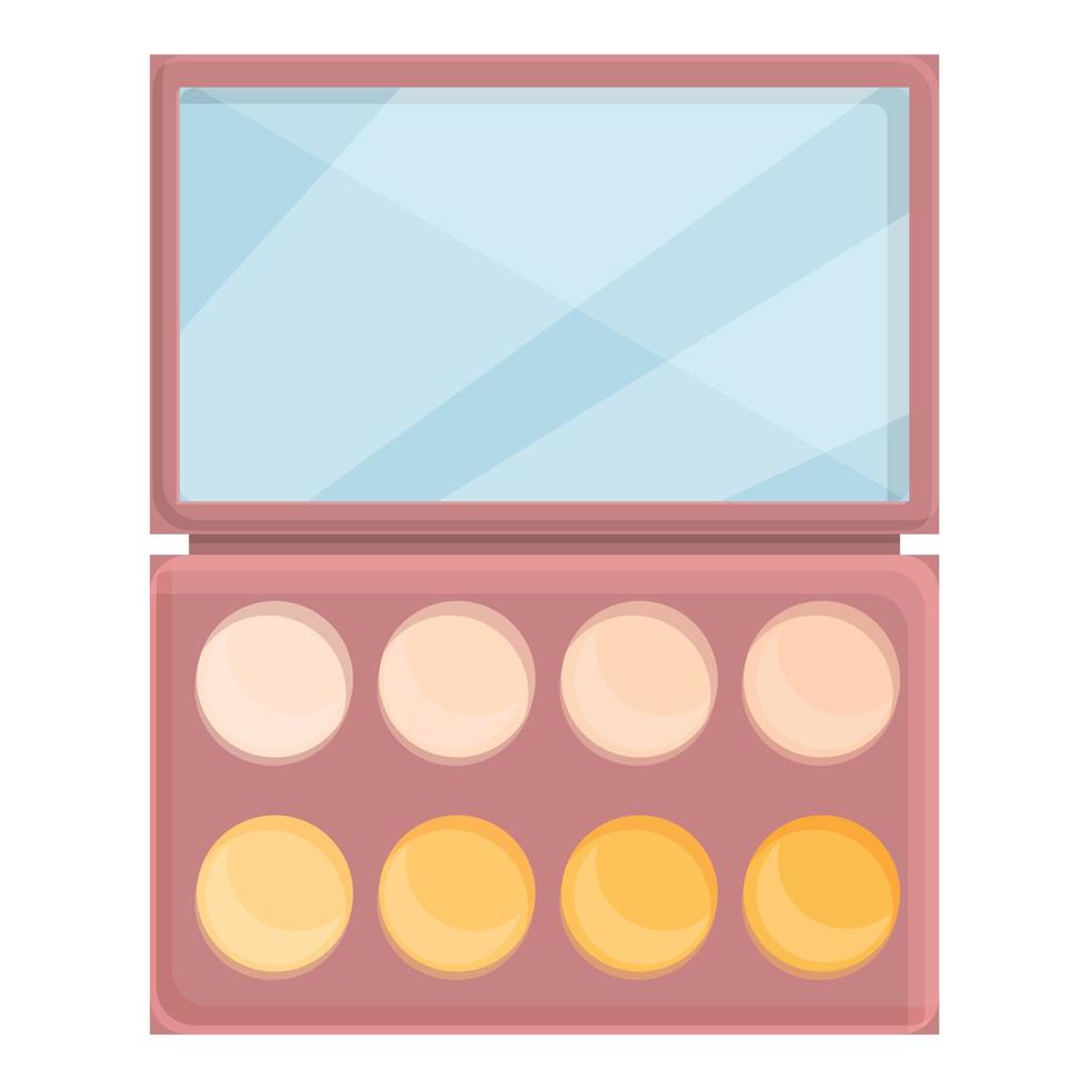 vecteur de dessin animé icône miroir cosmétique. maquillage rond